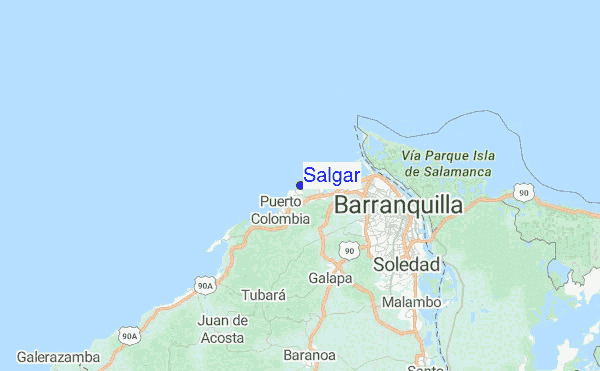 Salgar Location Map