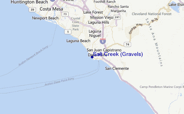 Salt Creek (Gravels) Location Map