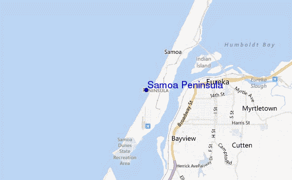 Samoa Peninsula location map