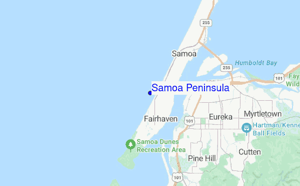 Samoa Peninsula location map