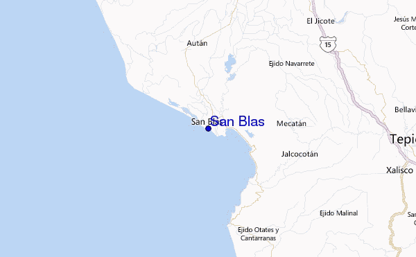 San Blas Location Map