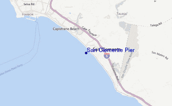 San Clemente Pier location map