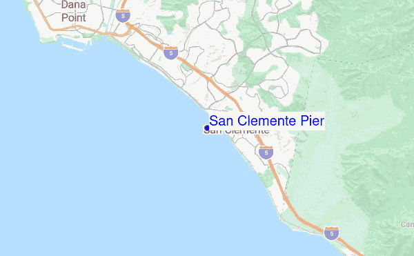 San Clemente Pier location map