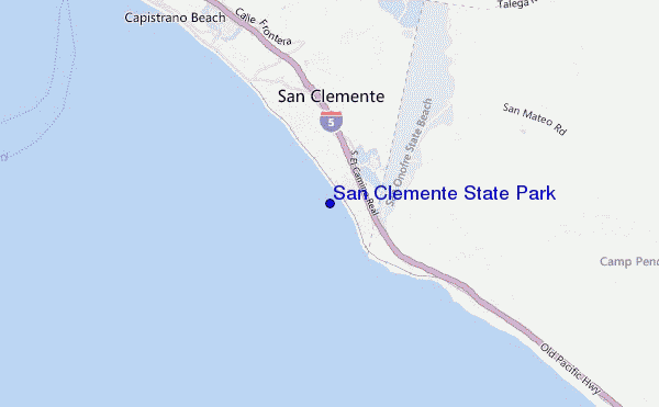 San Clemente State Park location map