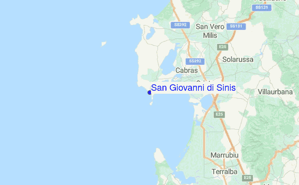 San Giovanni di Sinis Location Map