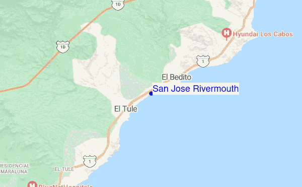 San Jose Rivermouth location map