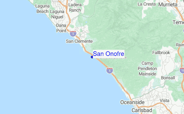 San Onofre Location Map