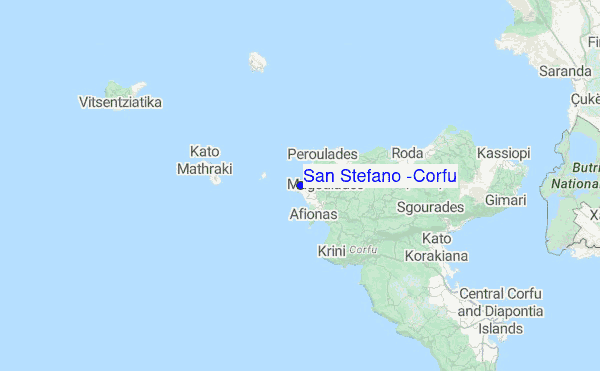 San Stefano (Corfu) Location Map