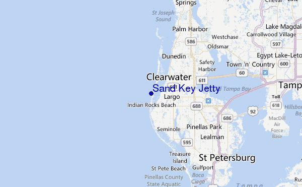 Sand Key Jetty Location Map