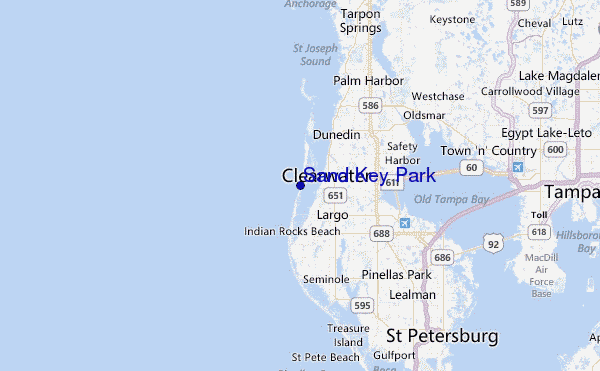 Sand Key Park Location Map