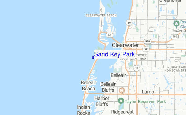 Sand Key Park location map