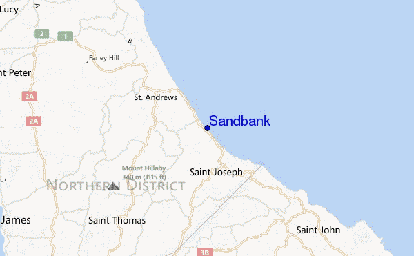 Sandbank location map