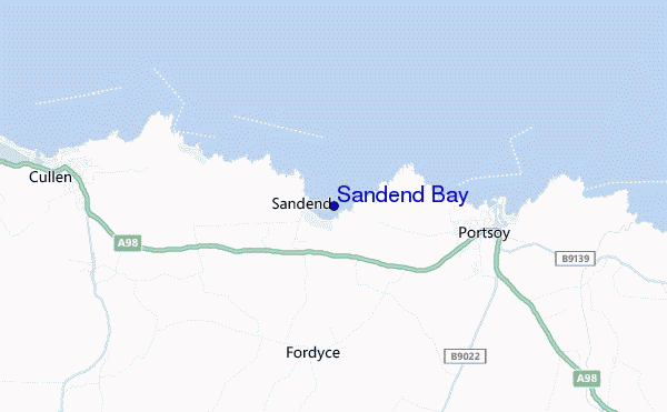 Sandend Bay location map