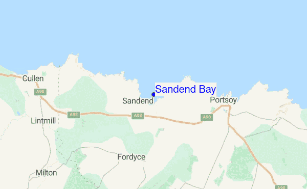 Sandend Bay location map