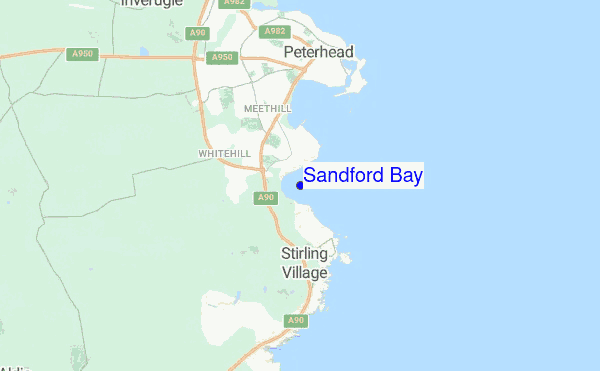 Sandford Bay location map