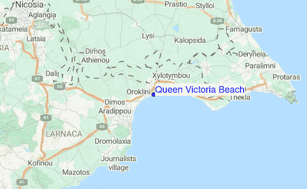 Queen Victoria Beach Location Map