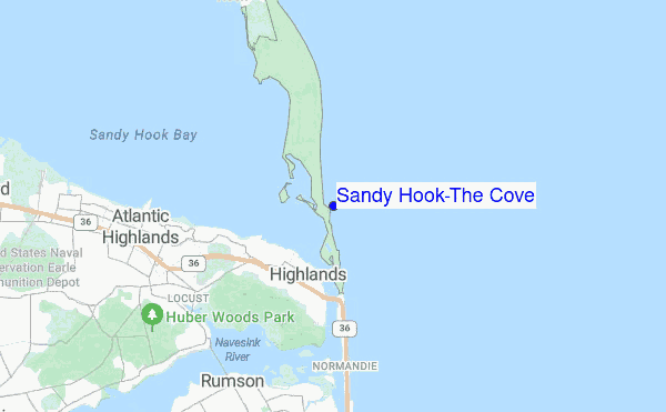 Sandy Hook/The Cove location map