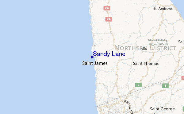 Sandy Lane location map