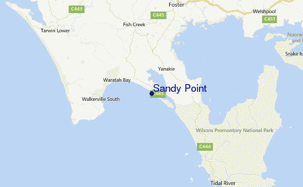 Sandy Point Location Map