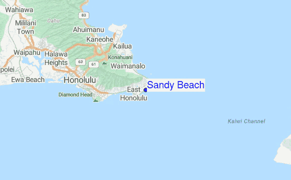 Sandy Beach Location Map