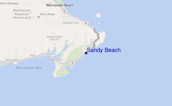 Sandy Beach location map