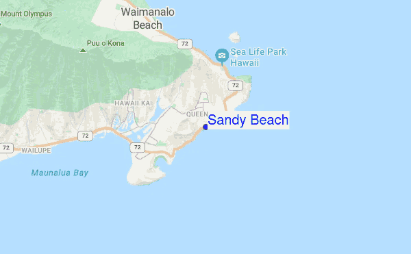 Sandy Beach location map