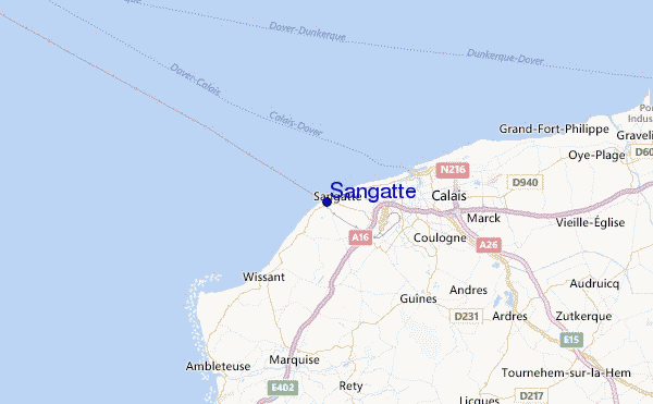 Sangatte Location Map