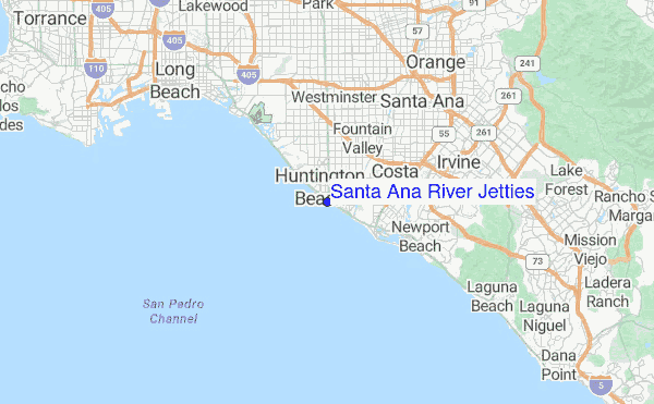 Santa Ana River Jetties Location Map