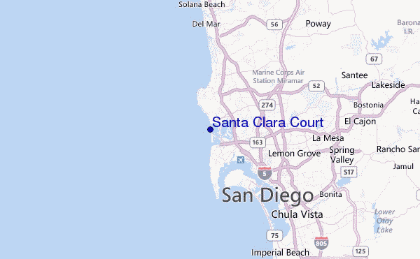 Santa Clara Court Location Map