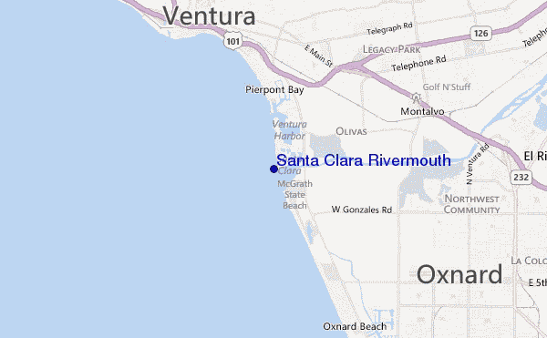 Santa Clara Rivermouth location map