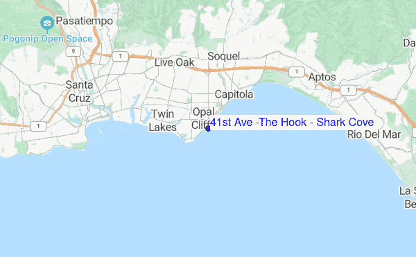 41st Ave (The Hook - Shark Cove) location map