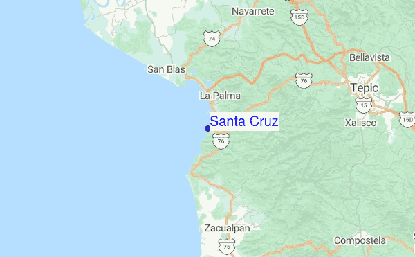 Santa Cruz Mexico Map Santa Cruz Surf Forecast And Surf Reports (Nayarit, Mexico)