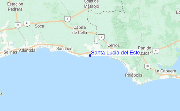 Santa Lucia del Este Location Map