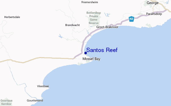 Santos Reef Location Map
