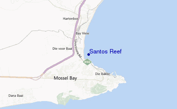 Santos Reef location map