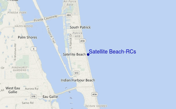 Satellite Beach/RCs location map