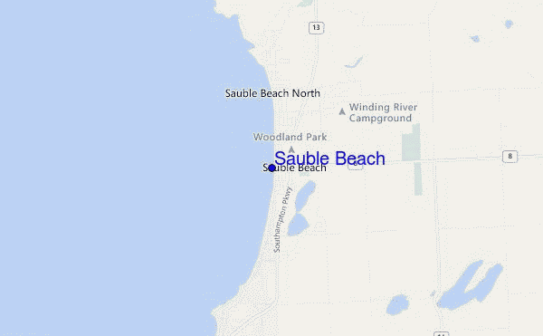 Sauble Beach location map