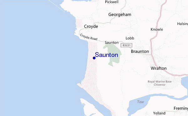 Saunton location map