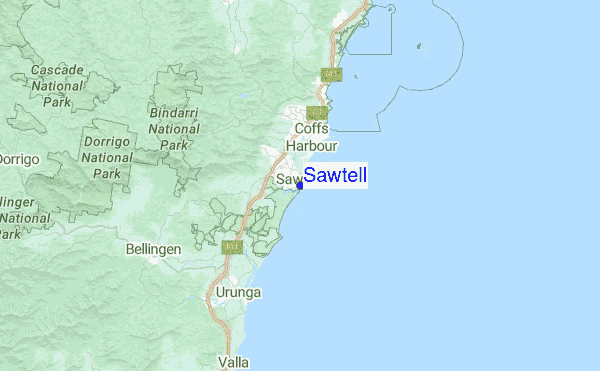 Map Of Sawtell Nsw Sawtell Surf Forecast And Surf Reports (Nsw - Port Macquarie, Australia)