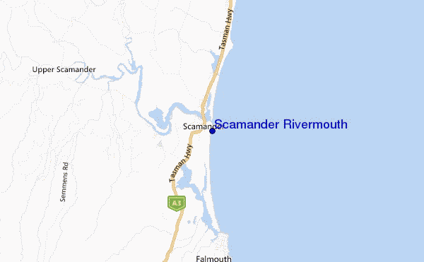 Scamander Rivermouth location map