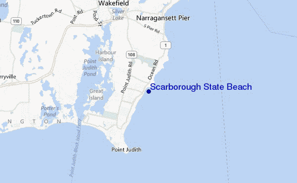 Scarborough State Beach location map