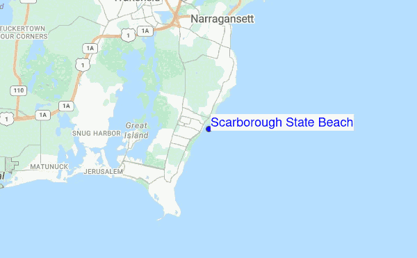 Scarborough State Beach location map