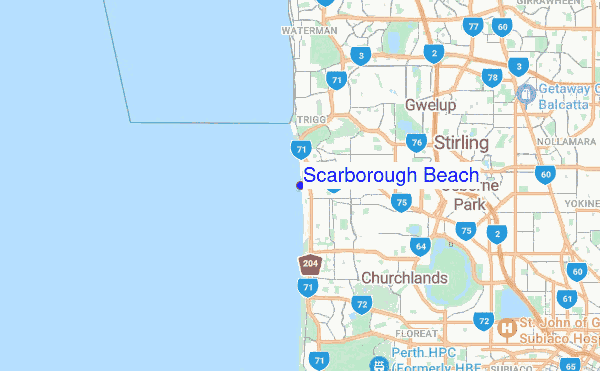 Scarborough Beach location map