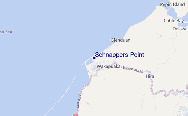 Schnappers Point location map