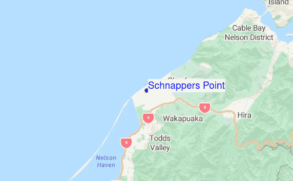 Schnappers Point location map