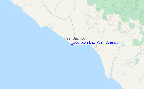 Scorpion Bay (San Juanico) Location Map