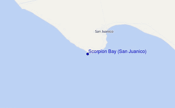 Scorpion Bay (San Juanico) location map