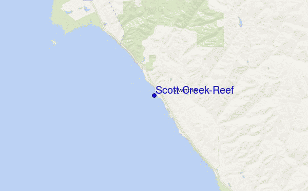 Scott Creek-Reef location map