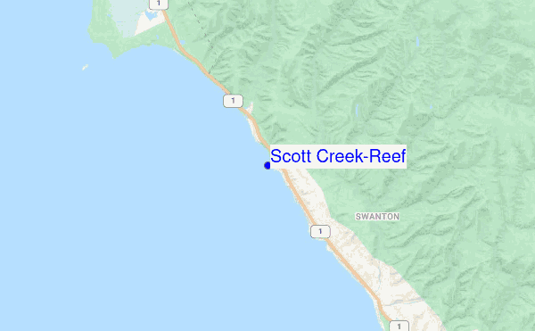 Scott Creek-Reef location map