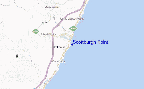 Scottburgh Point location map